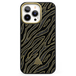 Apple iPhone 13 Pro Printed Case - Golden Zebra