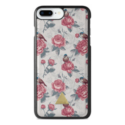 Apple iPhone 8 Plus Printed Case - Roses & Birds