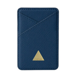 Magnetic Card Holder - Navy Saffiano