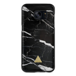 Samsung Galaxy S7 Edge Printed Case - Black Marble