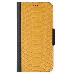 Apple iPhone 12 Pro Max Wallet Cases - Yellow Snake