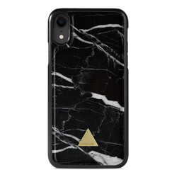 Apple iPhone XR Printed Case - Black Marble