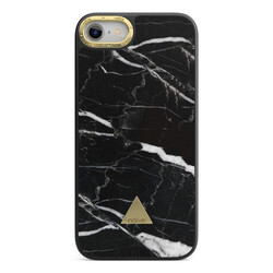 Apple iPhone SE (2020) Printed Case - Black Marble