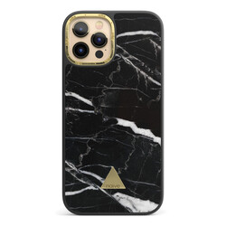 Apple iPhone 12 Pro Printed Case - Black Marble
