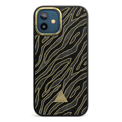 Apple iPhone 12 Printed Case - Golden Zebra