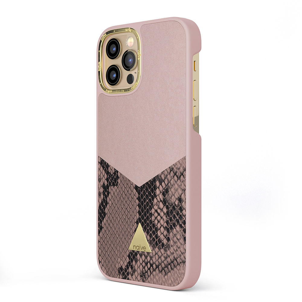 iPhone 12 Pro Max Attract Case - Smooth Pink Snake