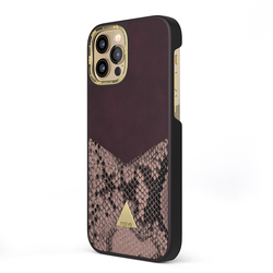 iPhone 12 Pro Max Attract Case - Smooth Plum Snake